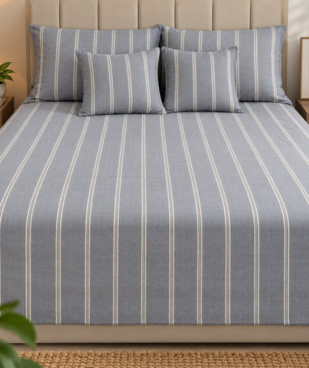 Blue Mosaic Queen Size Bedsheet Set – 5 Piece