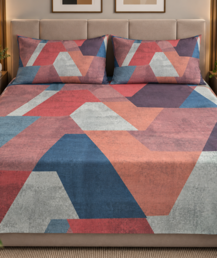 Printed Bedsheet - Multicolor Design